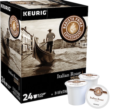 Barista Prima Italian Roast Coffee Keurig® K-Cup® Pods, Dark Roast, 24/Box (6614)