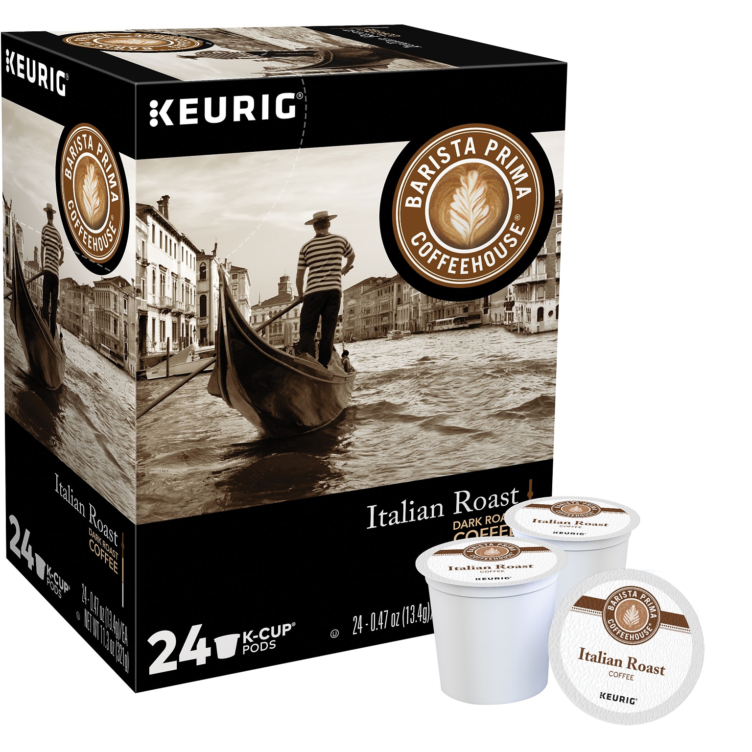 Barista Prima Italian Roast Coffee Keurig® K-Cup® Pods, Dark Roast, 24/Box (6614)