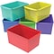 Storex Plastic Double XL Wide Book Bins, 7 x 9.2, Assorted Colors, 6/Carton (71126E06C)