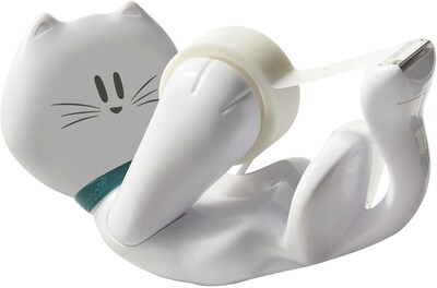 Scotch® KittyTape Dispenser with Scotch® Magic™ Tape, White