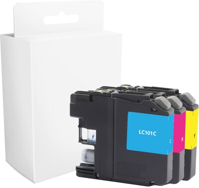 Quill Brand® Brother LC101 Remanufactured C/M/Y Ink Cartridge, Standard Yield, 3/Pack  (LC1013PKS) (Lifetime Warranty)