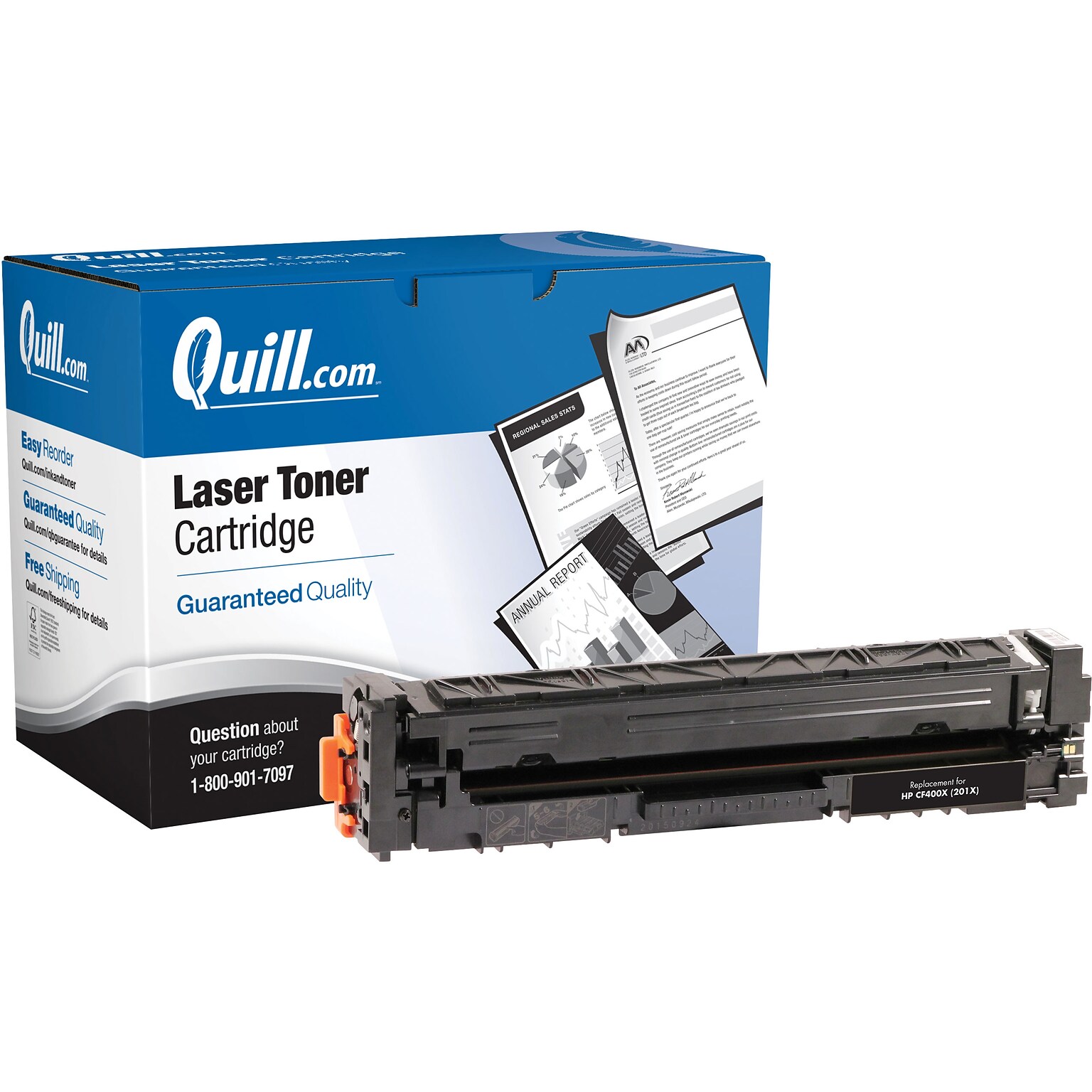 Quill Brand® Remanufactured Black High Yield Toner Cartridge Replacement for HP 201X (CF400X) (Lifetime Warranty)