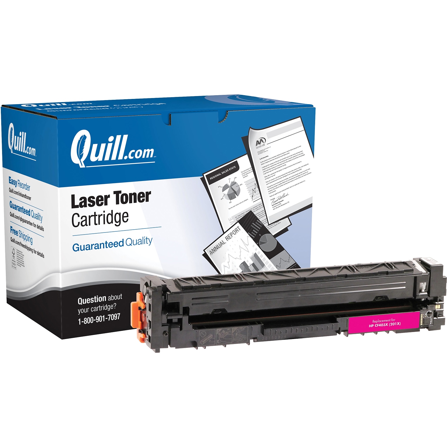 Quill Brand® Remanufactured Magenta High Yield Toner Cartridge Replacement for HP 201X (CF403X) (Lifetime Warranty)