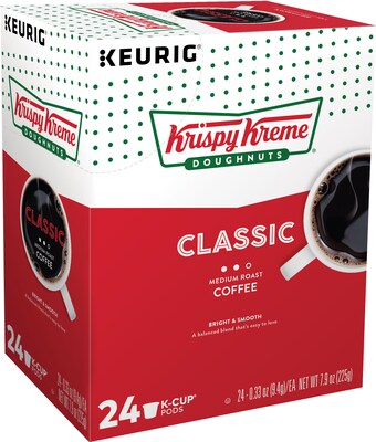 Krispy Kreme Classic Coffee Keurig® K-Cup® Pods, Medium Roast, 24/Box (06110)