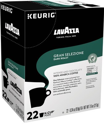 Lavazza Gran Selezione Coffee, Keurig® K-Cup® Pods, Dark Roast, 22/Box (6006)