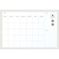 U Brands Magnetic Dry Erase Calendar Whiteboard, 30" x 20", White Decor Frame (2075U00-01)