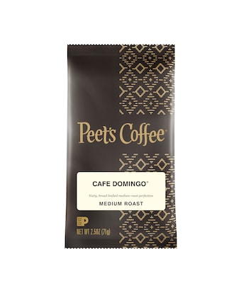 Peets Coffee Café Domingo Coffee Frac Pac, Medium Roast, 18/Box (PCECDOP25)