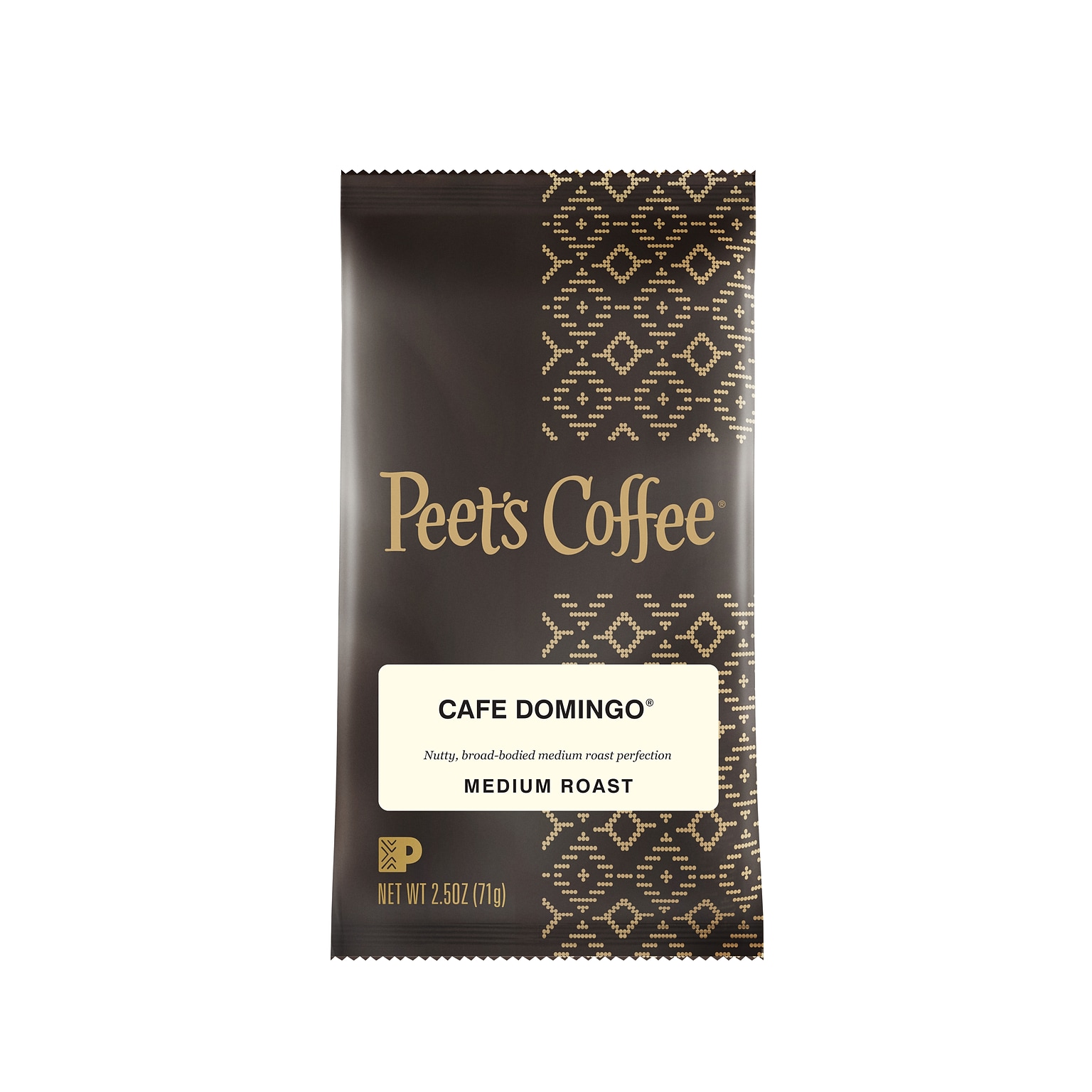 Peets Coffee Café Domingo Coffee Soft Pods, Medium Roast, 18/Box (PCECDOP25)
