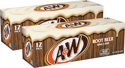 A&W Root Beer Soda, 12 oz., 24/Carton (10000852)