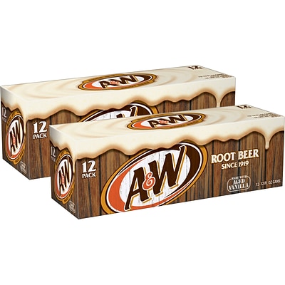 A&W Root Beer Soda, 12 oz., 24/Carton (10000852)