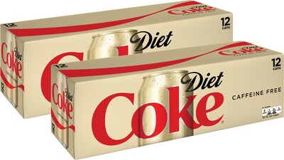 Coca-Cola Diet Coke Original Caffeine Free Soda, 12 Oz., 24/Carton (00049000029345)