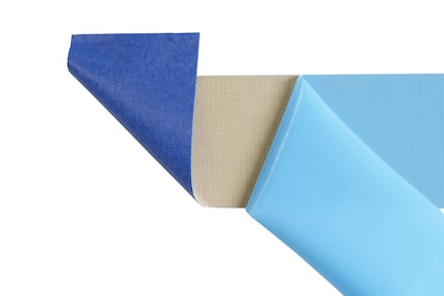 SI Products 2-N-1 Double Sided Barricade Tape, 2 x 20 Yds, Blue, 24/Pack (4420L-20-2)