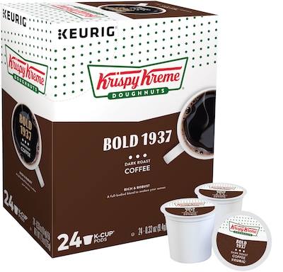Krispy Kreme Bold 1937 Coffee, Keurig® K-Cup® Pods, Dark Roast, 24/Box (5000197784)