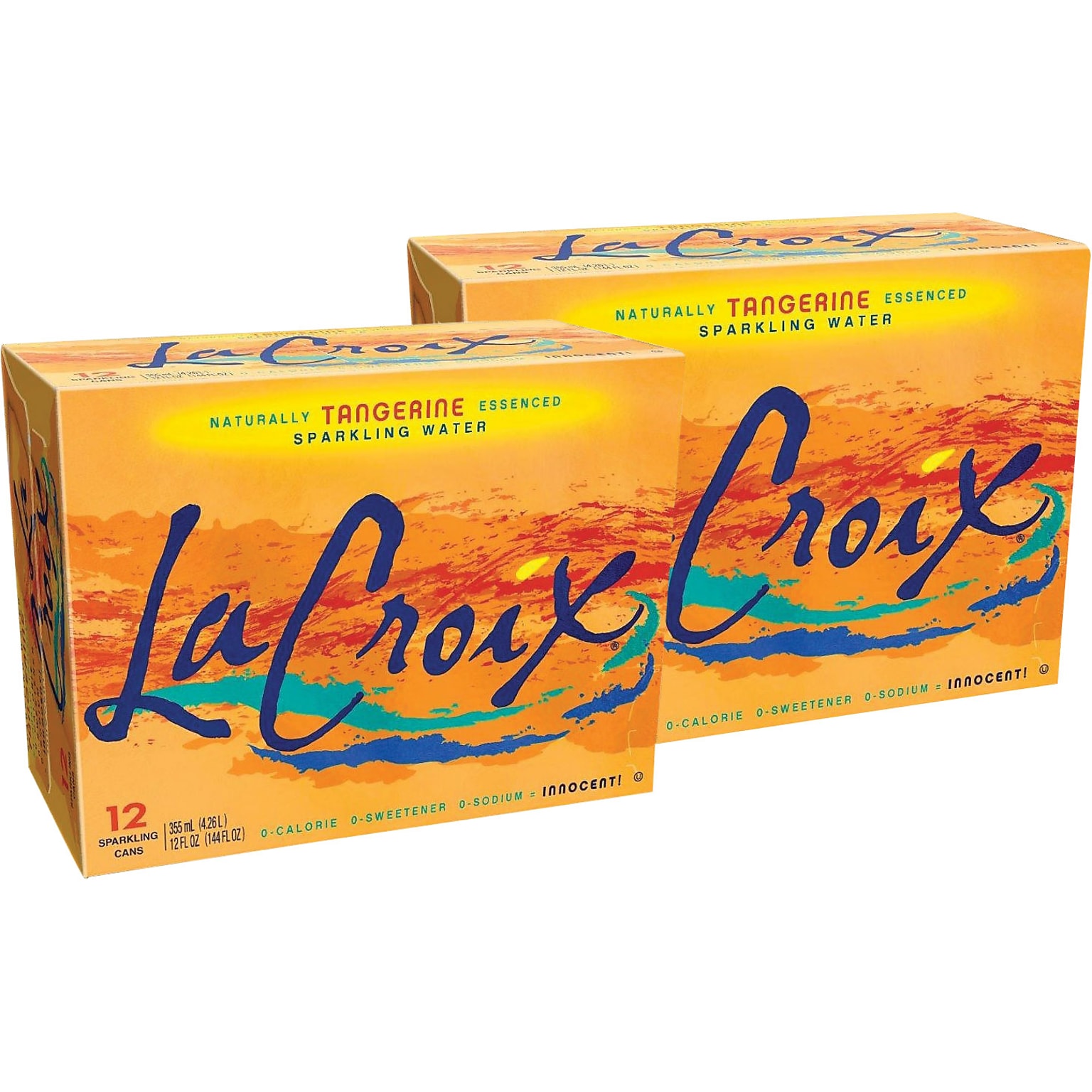 LaCroix Tangerine Sparkling Water, 12 oz., 24/Carton (40106)