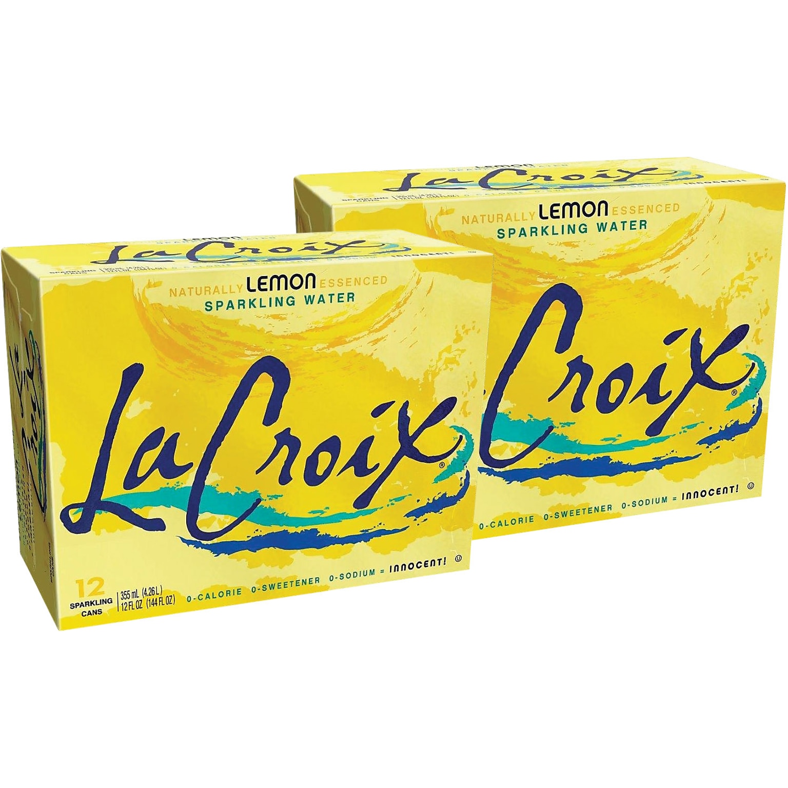 LaCroix Lemon Sparkling Water, 12 oz., 24/Carton (NAV40130)