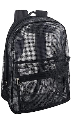 Staples Mesh Backpack, Black (29693)