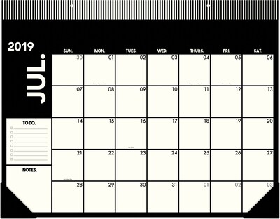 2019-2020 Emily + Meritt  21 3/4 X 17 Academic Calendar, 12 Months, July Start, The Large Desk Pad Calendar (EM200-704A-20)