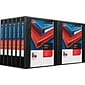 Staples® Heavy Duty 1" 3 Ring View Binder with D-Rings, Black, 12/Pack (24664CT)