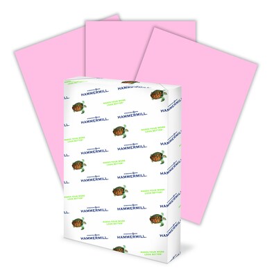 Hammermill Colors Multipurpose Paper, 20 lbs., 11 x 17, Pink, 500 Sheets/Ream (10236-8)