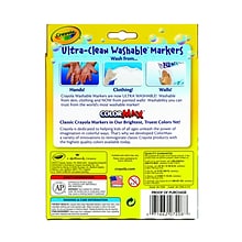 Crayola Ultra-Clean Washable Markers, Wedge Tip, Assorted, 8/Pack (58-7808)