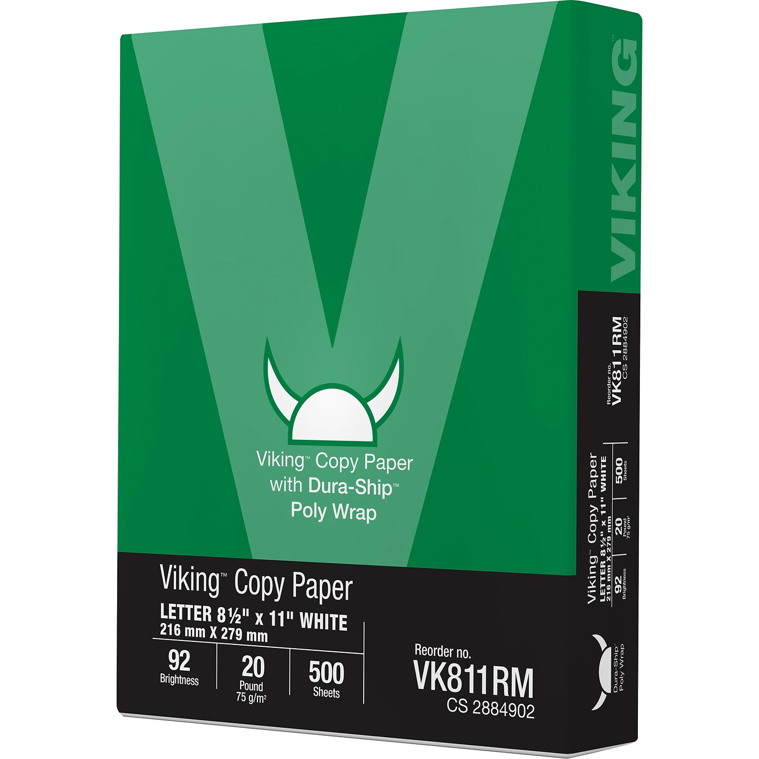 Dura-Ship™ Viking™ 8.5 x 11 Poly Wrap Copy Paper, 20 lbs., 92 Brightness, 500 Sheets/Ream (VK811RM)