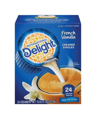 International Delight French Vanilla Dairy Free Liquid Creamer, 0.44 oz., 24/Box (WWI100681)