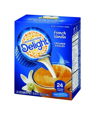 International Delight French Vanilla Dairy Free Liquid Creamer, 0.44 oz., 24/Box (WWI100681)