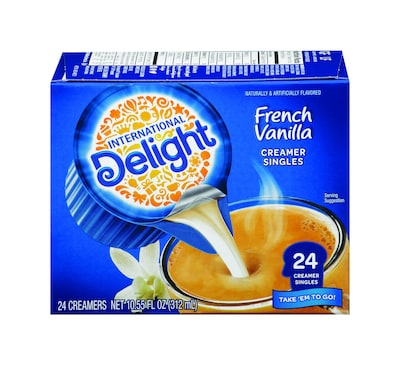 International Delight French Vanilla Dairy Free Liquid Creamer, 0.44 oz., 24/Box (WWI100681)