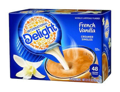 International Delight French Vanilla Dairy Free Liquid Creamer, 0.44 oz., 48/Box (WWI02282)