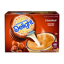 International Delight Hazelnut Dairy Free Liquid Creamer, 0.44 oz., 48/Box (WWI02283)