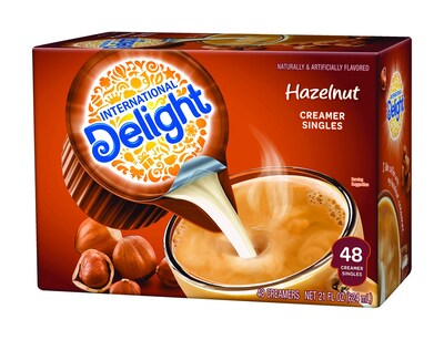 International Delight Hazelnut Dairy Free Liquid Creamer, 0.44 oz., 48/Box (WWI02283)