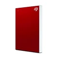 Seagate One Touch 2TB External Hard Drive Slim Portable HDD USB 3.0 / USB 2.0, Red (STKB2000403)