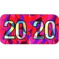 Medical Arts Press® Holographic End-Tab Year Labels, 2020, Red