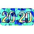 Medical Arts Press® Holographic End-Tab Year Labels, 2020, Blue