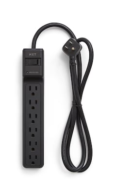 NXT Technologies™ 6-Outlet Surge Protector, 4 Cord, 600 Joules (NX54313)