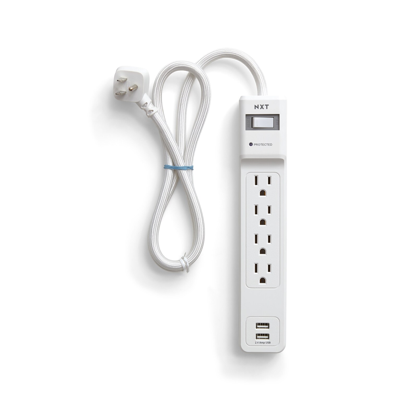 NXT Technologies™ 4-Outlet 2 USB Surge Protector, 3 Cord, 600 Joules (NX54310)