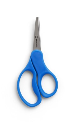 Staples 5 Kids Pointed Tip Stainless Steel Scissors, Straight Handle,  Right & Left Handed, 2/Pack (TR55054)