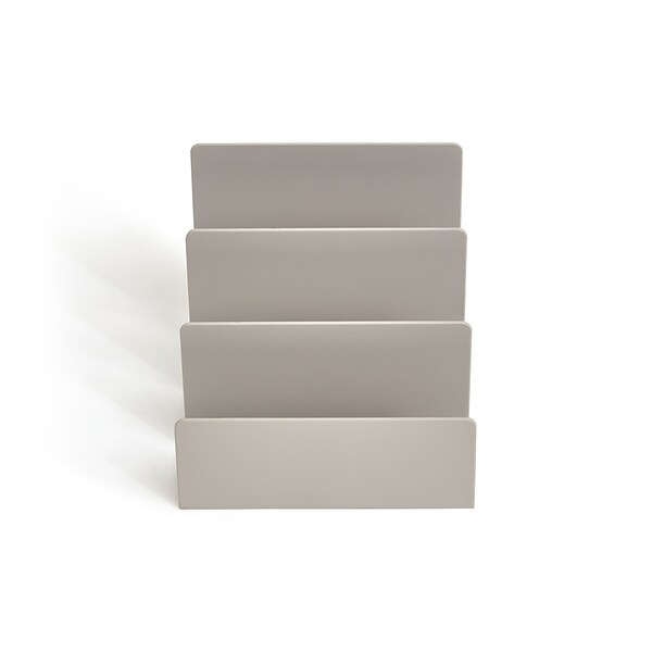 TRU RED™ 3-Slot Plastic Letter Sorter, Gray (TR55286)