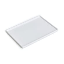 TRU RED™ Slim Stackable Plastic Tray, White (TR55265)