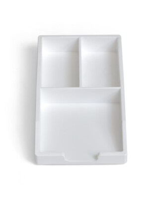 TRU RED™ Stackable Plastic Accessory Tray, White (TR55244)