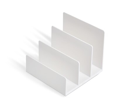 TRU RED™ 3-Slot Plastic Letter Sorter, White (TR55285)