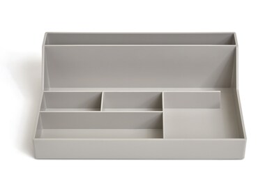 TRU RED™ 6-Compartment Plastic Desktop Organizer, Gray (TR55261)