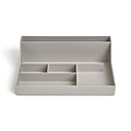 TRU RED™ 6-Compartment Plastic Desktop Organizer, Gray (TR55261)
