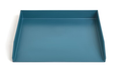 TRU RED™ Side Load Stackable Plastic Letter Tray, Teal (TR55294)