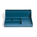 TRU RED™ 6-Compartment Plastic Desktop Organizer, Teal (TR55263)