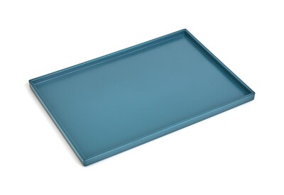 TRU RED™ Slim Stackable Plastic Tray, Teal (TR55268)