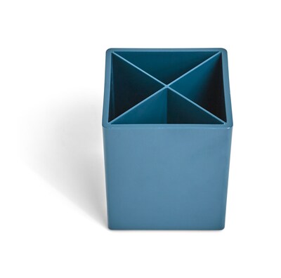 TRU RED™ Divided Plastic Pencil Cup, Teal (TR55278)