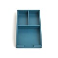 TRU RED™ Stackable Plastic Accessory Tray, Teal (TR55247)