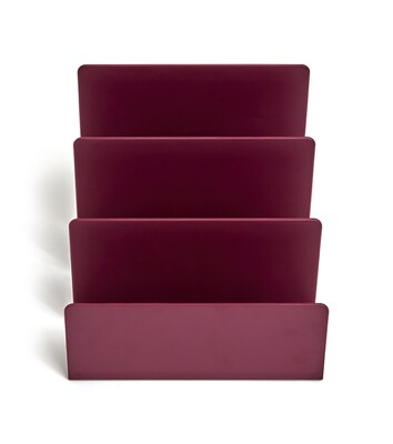 TRU RED™ 3-Slot Plastic Letter Sorter, Purple (TR55287)