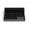 TRU RED™ 6-Compartment Plastic Desktop Organizer, Black (TR55259)